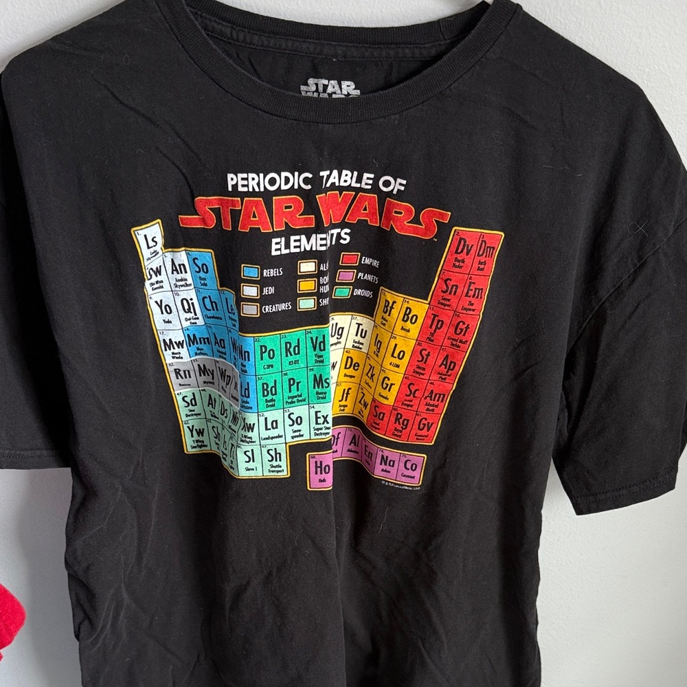 Star Wars Black Periodic Table T-Shirt